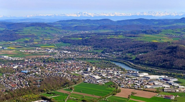 Blick auf Bad Sckingen und die Schwei...erungszuwachs am Hochrhein zu rechnen.  | Foto: Erich Meyer