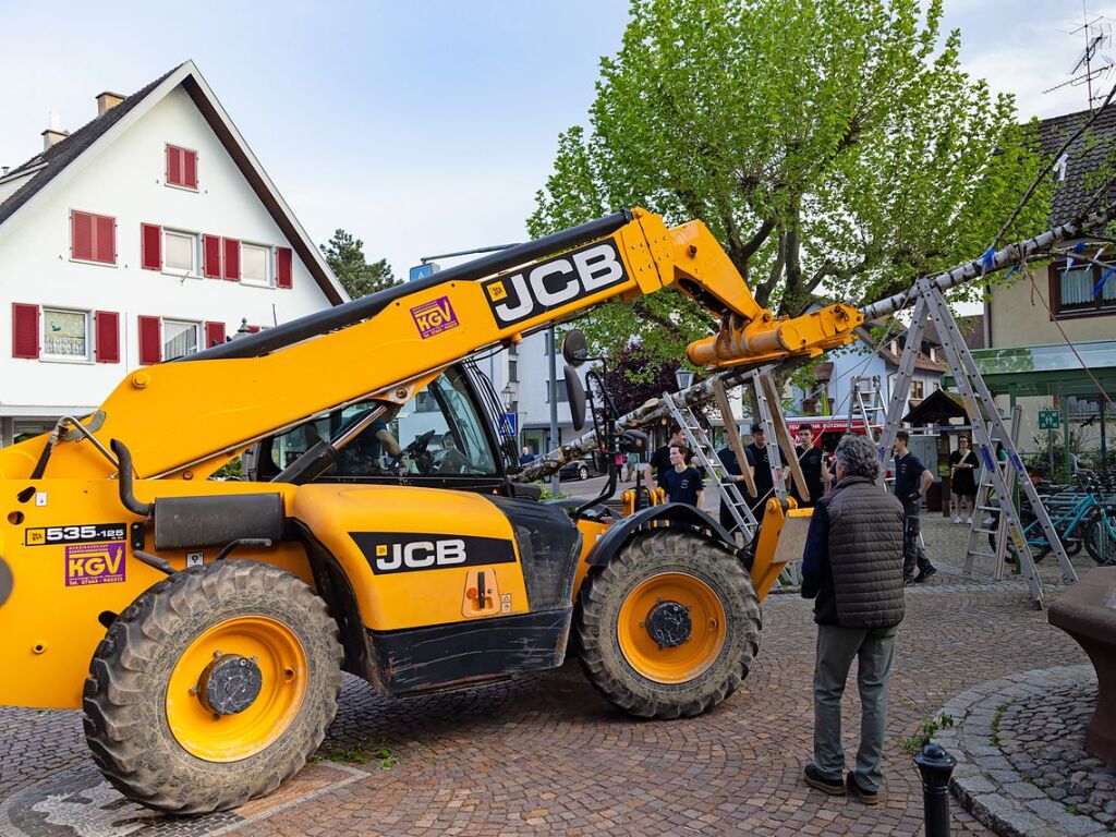 Die Landjugend stellte in Btzingen einen Maibaum.