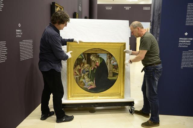 Kunstwerke fr die Botticelli-Ausstellung in Freiburg kommen in der Klimakiste