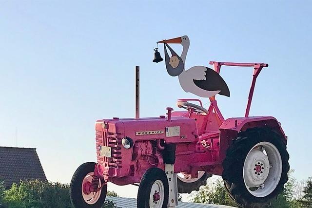 Wo gibt’s denn sowas: Fliegende Traktoren und Pistenbully in Pink?