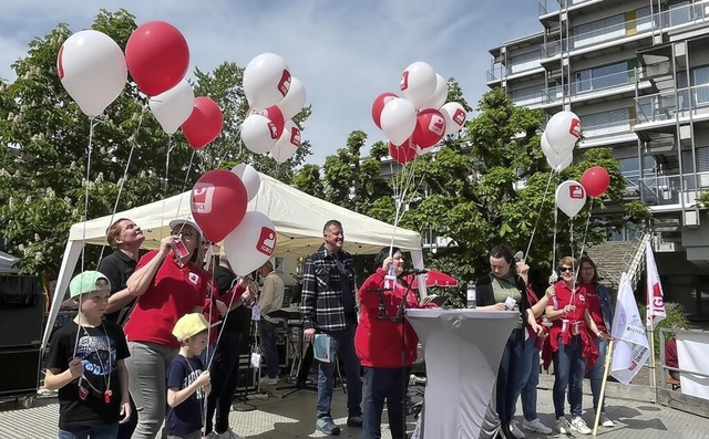 Zur zentralen Kundgebung lud der DGB am 1. Mai nach Rheinfelden.  | Foto: DGB