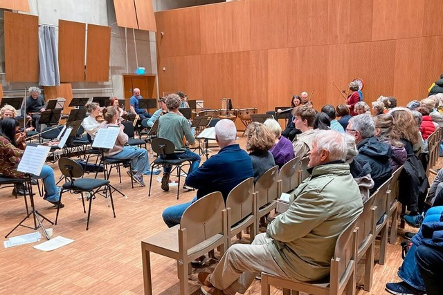 Dem Freiburger Barockorchester bei der Probenarbeit ber die Schulter geschaut  | Foto: Karin Kleis