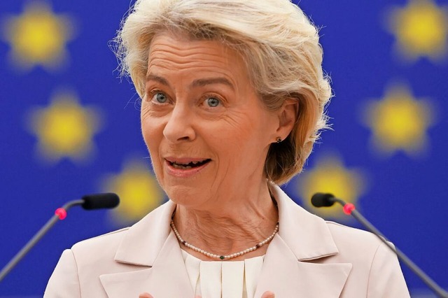 Was inhaltliche Vorschlge angeht, bleibt Ursula von der Leyen vage.  | Foto: Jean-Francois Badias (dpa)