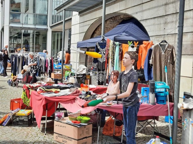 Viel Betrieb beim Lammstraenflohmarkt am 4. Mai 2024  | Foto: Enya Steinbrecher
