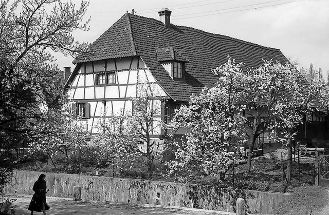 Das Fachwerkhaus Reutebachgasse 13 wur...weitgehend unvernderten konomieteil.  | Foto: Willy Pragher, Staatsarchiv Freiburg, W134 Nr. 43075