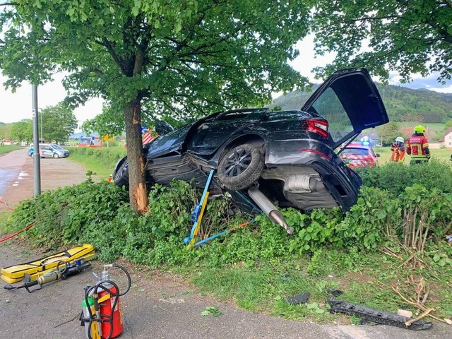 Schwerer Unfall bei Bleibach  | Foto: Freiwillige Feuerwehr Waldkirch