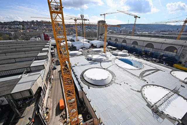 DIe Stuttgart-21-Baustelle in Stuttgart  | Foto: Bernd Weibrod (dpa)