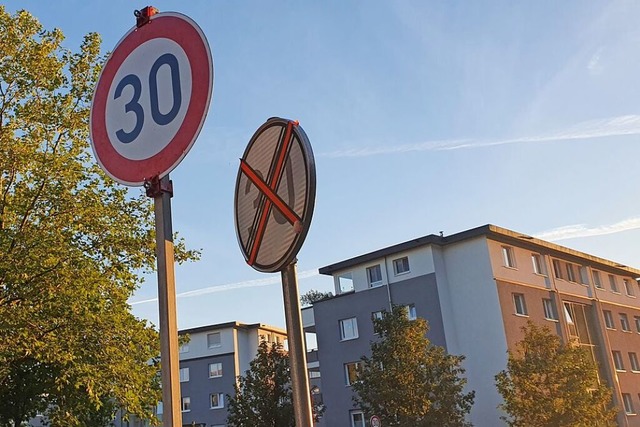 Geht Tempo 30 oder nicht? Um das herau... der Wiese  den Rechtsweg einschlagen.  | Foto: Andr Hnig