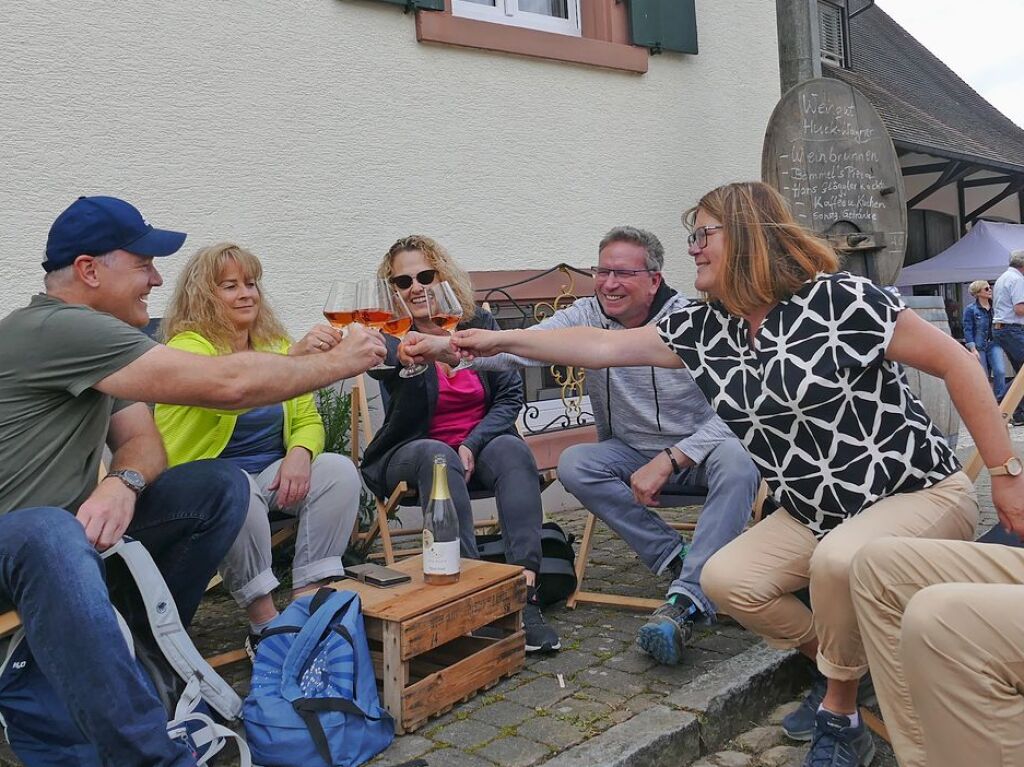 Auf Schusterst Rappen durch das Markgrfler Hgelland. Zwischendurch gab’s mehr als reichlich Gelegenheit zur Einkehr.