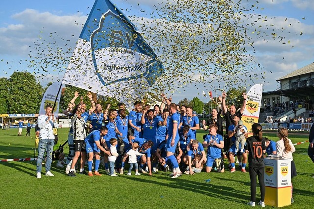 Jubel beim SV BW Waltershofen ber den Sieg im Bezirkspokal  | Foto: Achim Keller