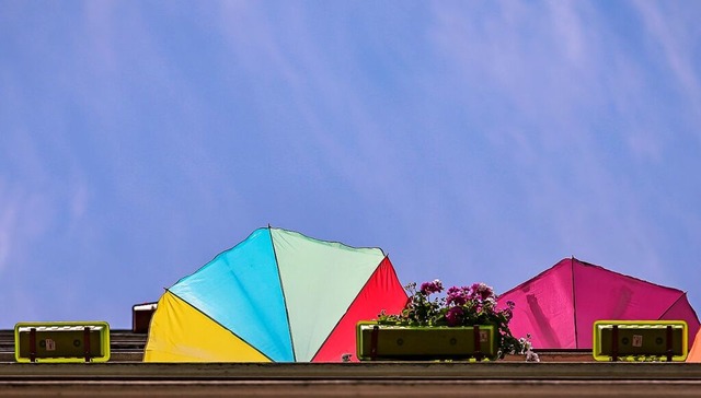 Sonnenschirme und Blumenksten sind auf Balkonen in der Regeln zulssig.  | Foto: Jan Woitas (dpa)