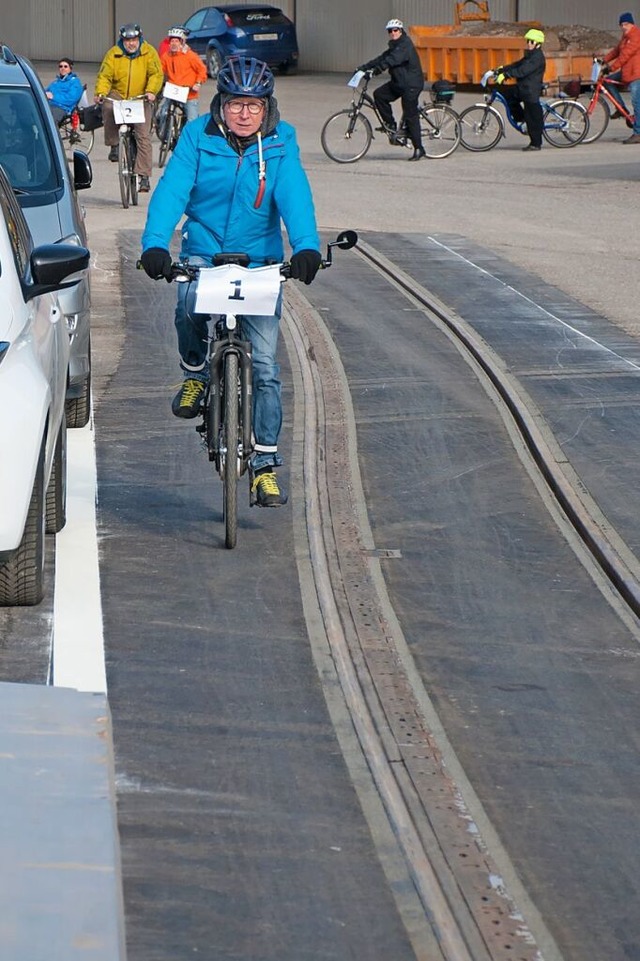 Der Basler Test mit fahrradfreundlichen Gleisen geht weiter.  | Foto: Kanton Basel Stadt