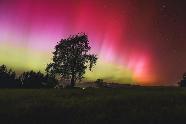 Polarlichter am Nachthimmel ber Sdbaden