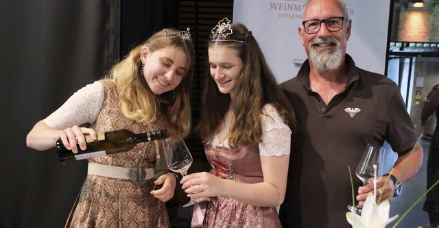 Armin Dufner (Weinmanufaktur Gengenbac... Muler, Gengenbacher Weinprinzessin.   | Foto: Hubert Rderer