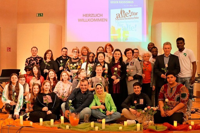 Der Interkulturelle Beirat sowie weite...en Abend gegen Rassismus im Mrz 2024.  | Foto: Juliana Eiland-Jung