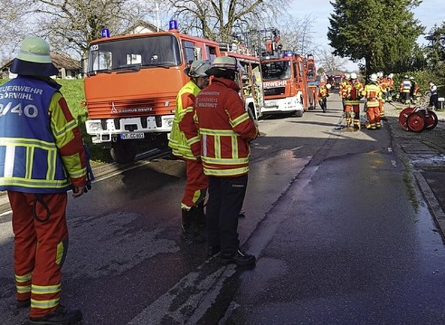 Floriansjnger im Einsatz  | Foto: Hans-Jrgen Sackmann