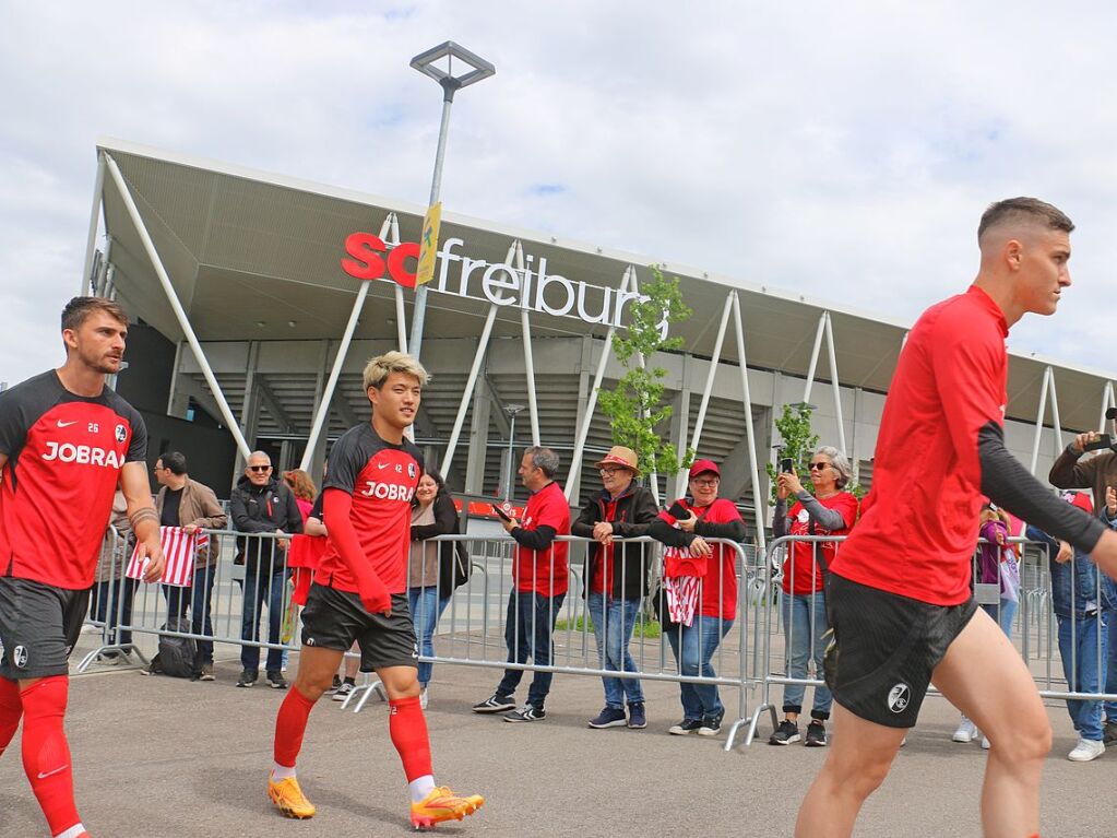 Kein ffentliches Training wie jedes andere: Zum letzten Mal unter Christian Streich wurde am heutigen Donnerstag ffentlich trainiert.