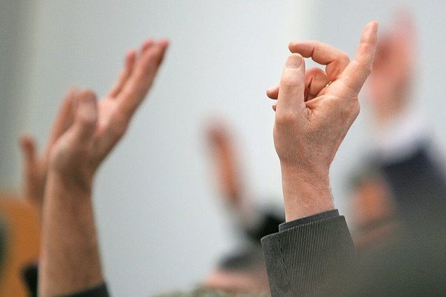Abstimmung per Handzeichen: Beim Thema...wurden  die Namen nicht protokolliert.  | Foto: Fredrik Von Erichsen