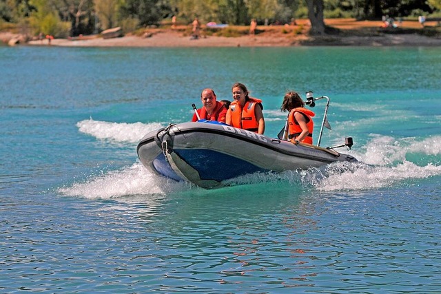 Das DLRG-Boot auf dem Waldmattensee  | Foto: Bettina Schaller