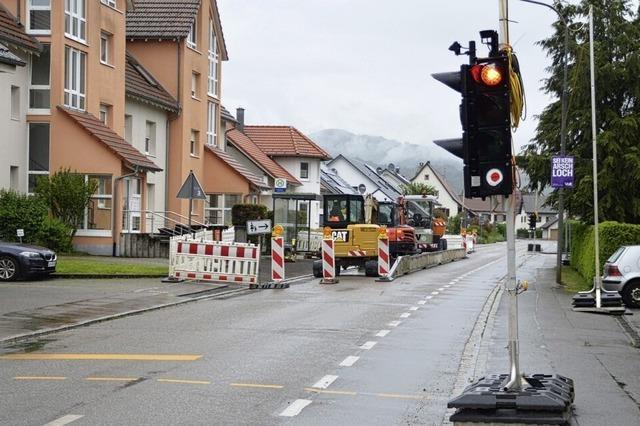 Marode Gasleitung verzgert Bauarbeiten in Langenau