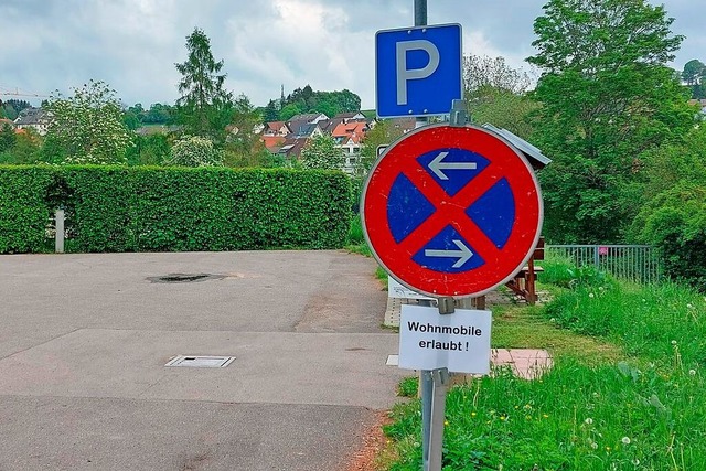 Unmissverstndlich signalisieren die V...rken nur fr Wohnmobile gestattet ist.  | Foto: Ingo Gnther