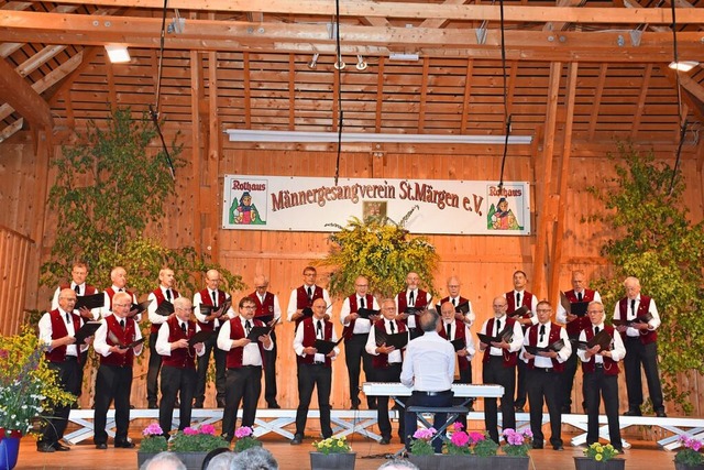 Sein Jahreskonzert gab der Mnnergesan...in St. Mrgen in der Schwarzwaldhalle.  | Foto: Thomas Biniossek