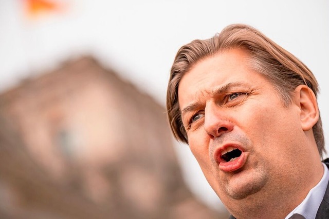 Die AfD-Spitze bricht mit Maximilian K...hrem Spitzenkandidaten zur Europawahl.  | Foto: Michael Kappeler (dpa)