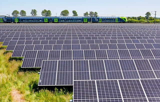 Im Markt fr Solarparks sieht die Solar-Fabrik groe Chancen.  | Foto: Axel Heimken (dpa)