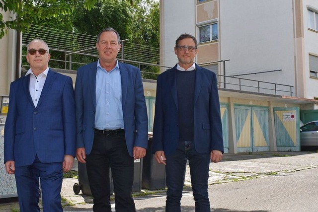 Andreas Seiter, Andreas Schneucker und...e in der Raiffeisenstrae (von links).  | Foto: Thomas Loisl Mink