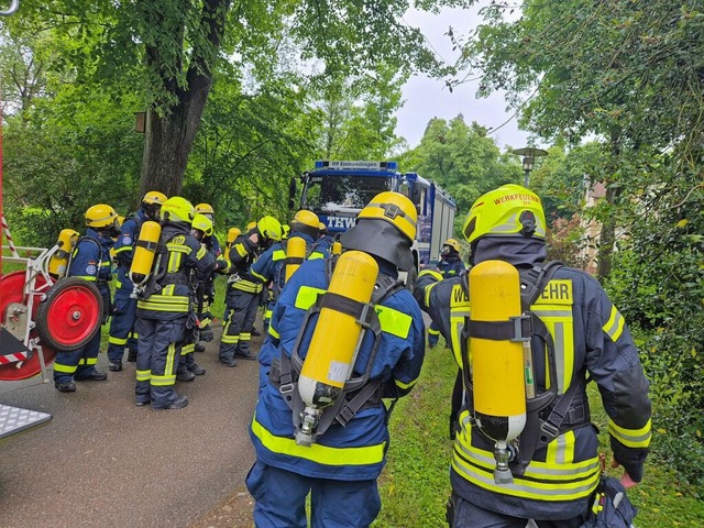 Auf dem Gelnde des ZfP in Emmendingen fand die Atemschutzbung des THW statt.  | Foto: THW