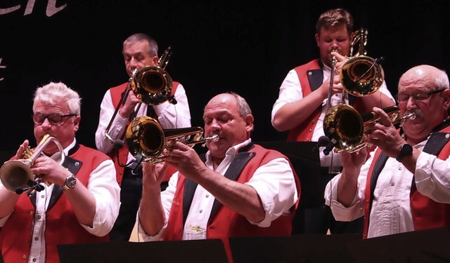 Die Blechblser der &#8222;Fidelen Dorfmusikanten&#8220;   | Foto: Hansjrg Bader