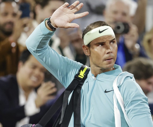 Rafael Nadal &#8211; sagt er den Frenc...ris fr immer &#8222;Au revoir&#8220;?  | Foto: Frank Molter (dpa)