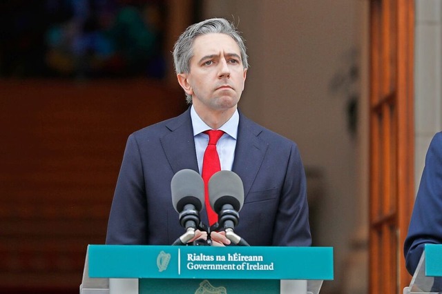 Simon Harris, Justizminister von Irlan... Irland den Staat Palstina anerkennt.  | Foto: Damien Storan (dpa)