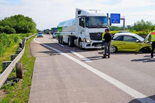 Die A 5 ist zwischen Appenweier und Offenburg in Richtung Sden gesperrt