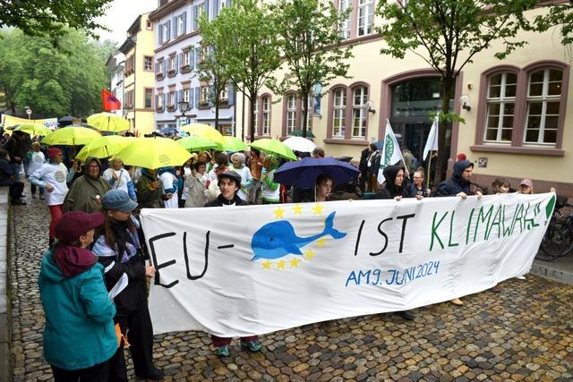 Freiburger Klimastreik unter erschwerten Wetterbedingungen