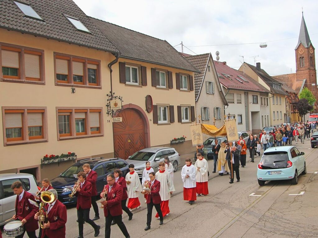 Auf der Fronleichnamsprozession in Btzingen