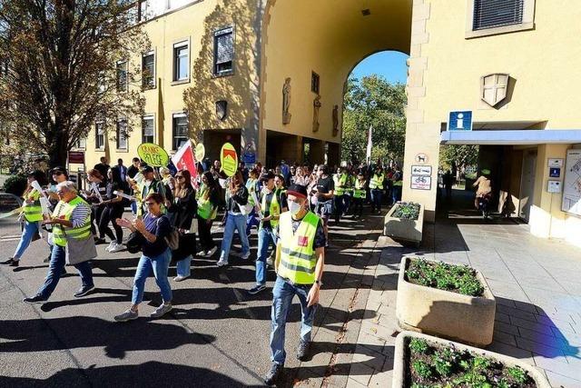 Beschftigte der Freiburger Uniklinik streiken am Montag