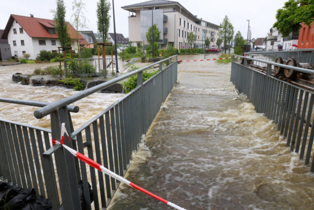 berflutungen in Teilen Baden-Wrttembergs - Sdbaden noch nicht betroffen
