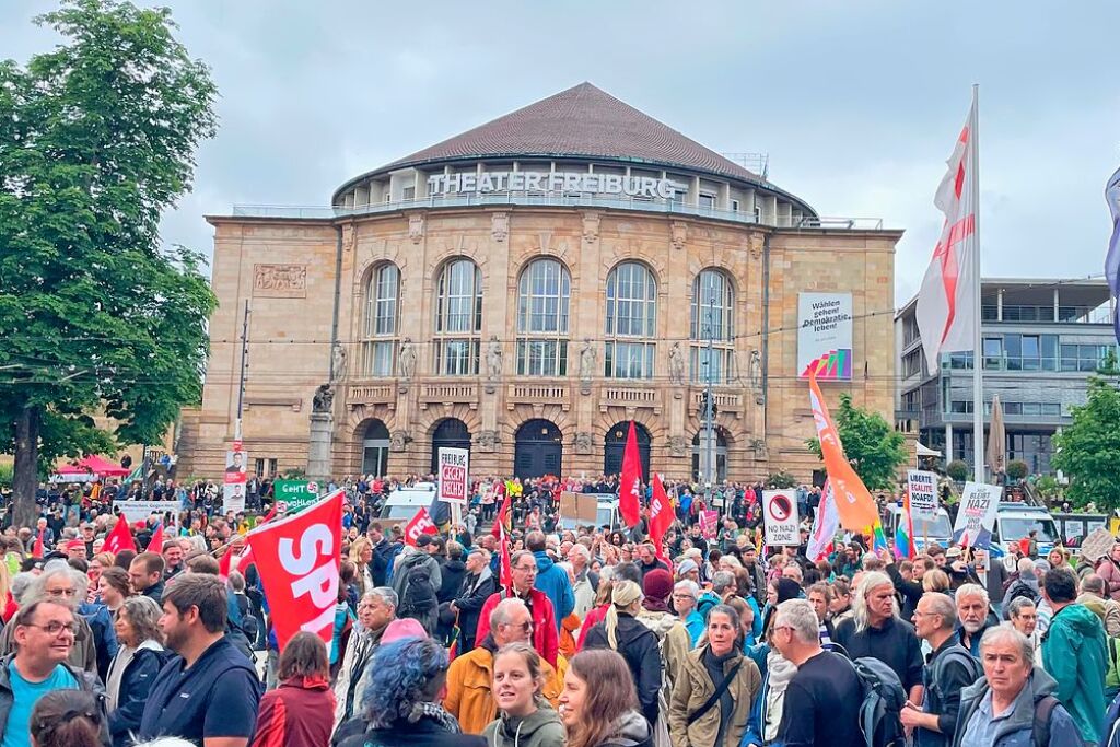 Tausende Demonstrieren In Der Freiburger Innenstadt Gegen ...