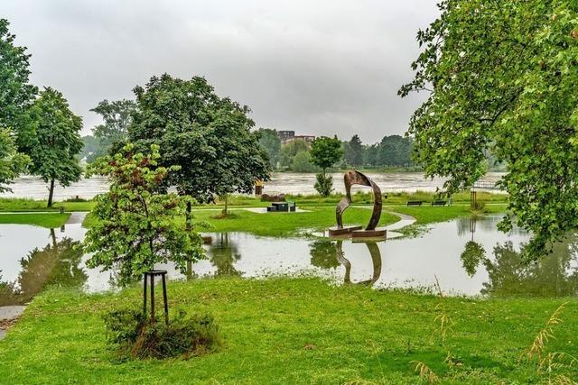 Hochwasser am Rhein: Kehl sperrt Zugnge zum Garten der zwei Ufer