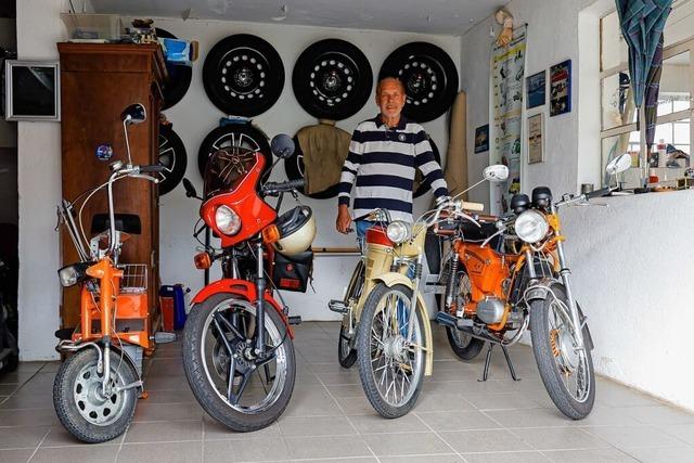 Fritz Lock aus der March ist der Motorenspezialist des Mopedclubs Breisgau