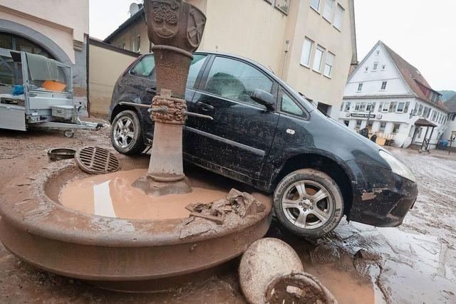 Fotos: Hochwasser hinterlsst in Baden-Wrttemberg Spuren der Verwstung