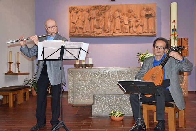 Zum Konzert hat der Frderkreis Kreati...line, Tenorlaute, Gitarre) eingeladen.  | Foto: Thomas Biniossek