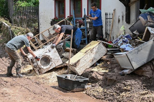 "Mich hat es voll erwischt": Aufrumen nach dem groen Hochwasser  in Baden-Wrttemberg