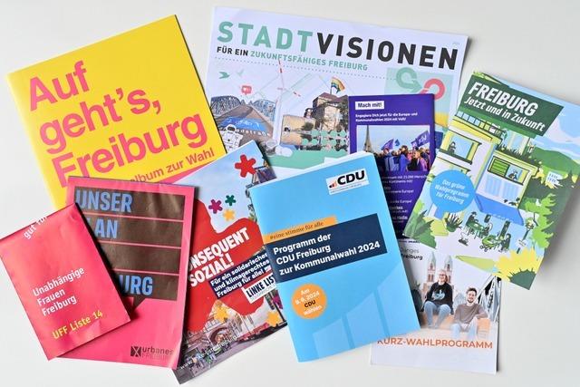 Was die 20 Freiburger Listen in ihren Programmen zu Finanzen, Bildung und Wohnen fordern