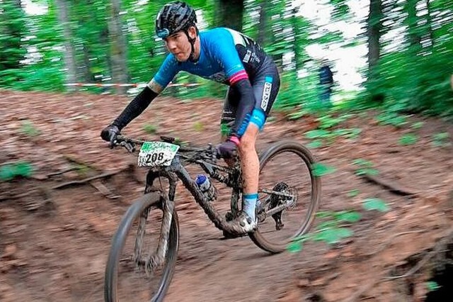 Felix Kopp fuhr in Dorbirn trotz Schmerzen auf den guten achten Platz.   | Foto: Privat