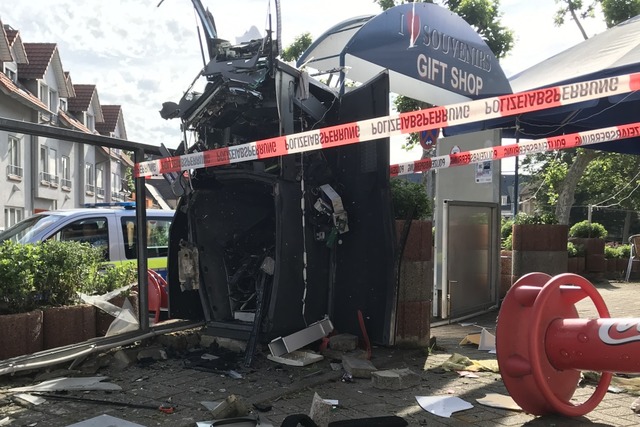 Der zerstrte Geldautomat in Breisach  | Foto: Sophia Ungerland