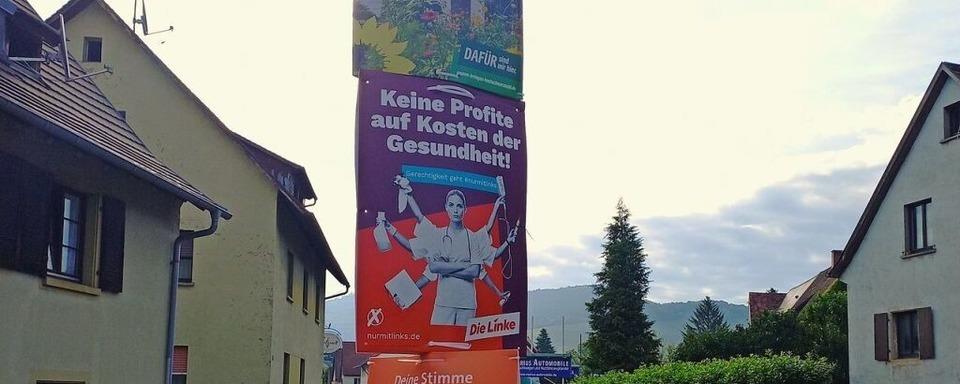 Wahlplakate wurden in Schallstadt und Freiburg beschmiert – ein Mann wurde auf frischer Tat festgenommen