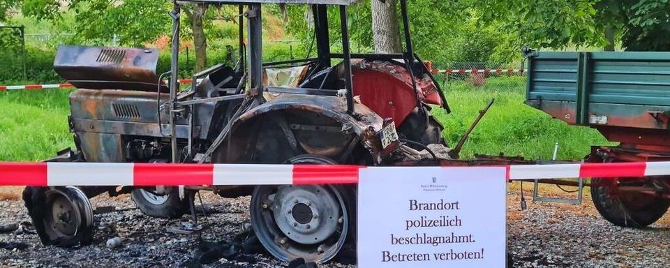 Brennender Traktor in Ihringen: Besitzer vermutet versuchten Diebstahl