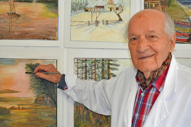 Fr einen 93-jhrigen Maler aus Staufen ist die Kunst wie eine Therapie